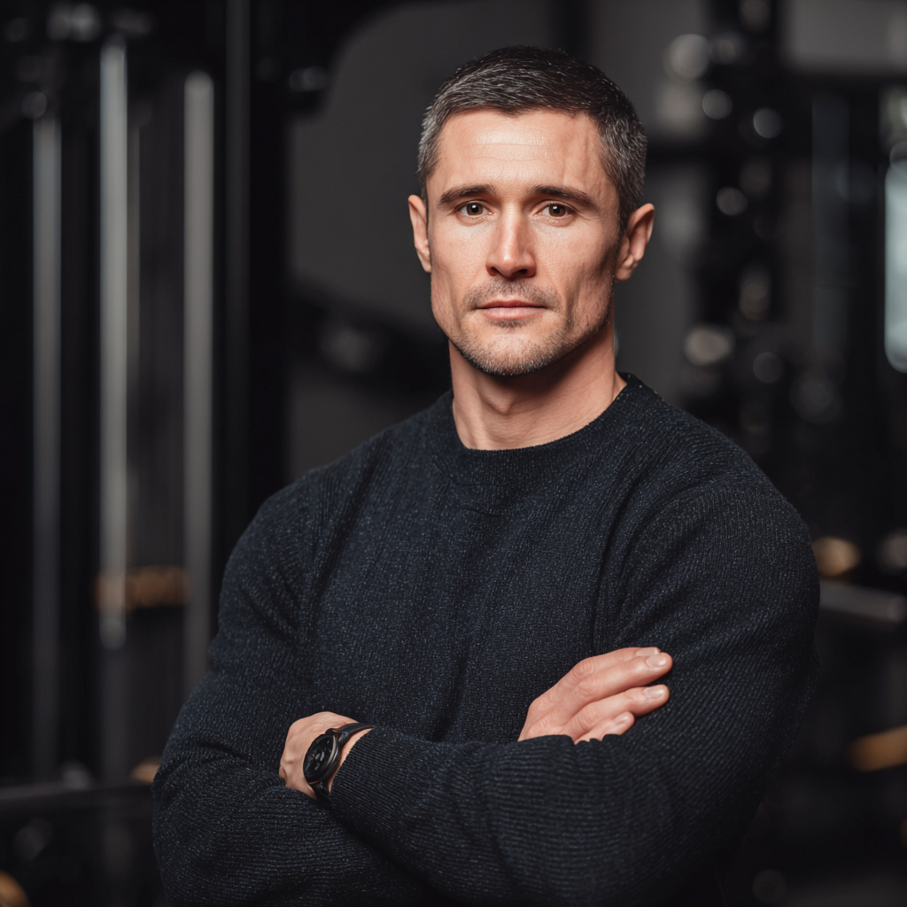 Досвідчений фітнес тренер консультує клієнта